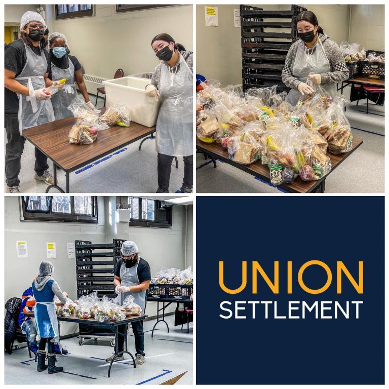 Here the e.terra team helps with packing of meals outbound to those in need of food.