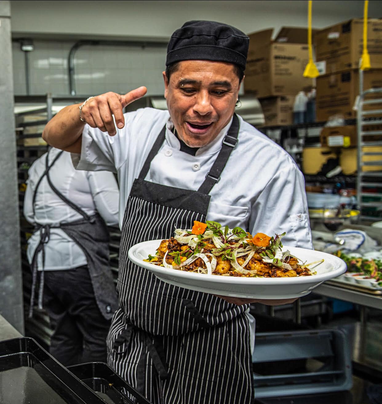 chef photoshoot in shared kitchen