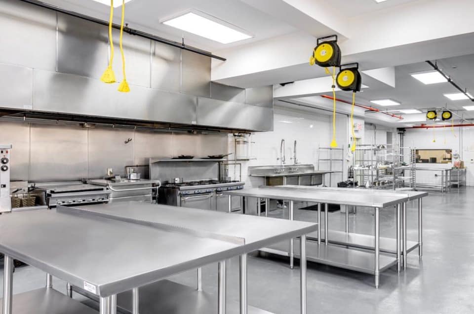 prep stations at e.terra commercial kitchen for rent